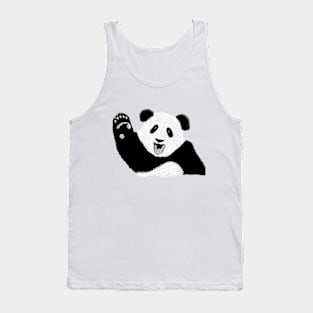 Hand drawn happy panda bear Tank Top